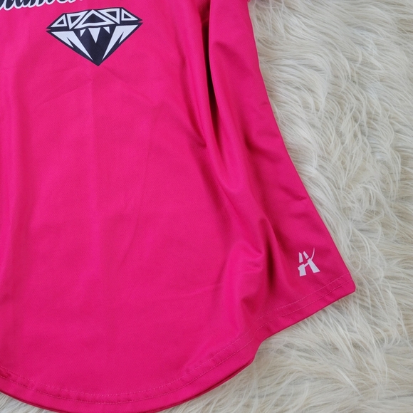 Diamond Divas Jersey Pink Black Roller Derby Shirt - Picture 3 of 6